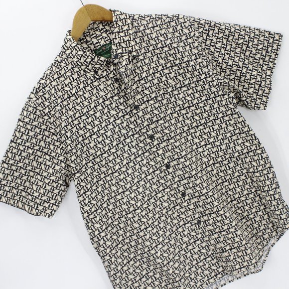 David Taylor Collection Men's Button Down Shirt Retro Design Short Sleeve Size L - Picture 3 of 7